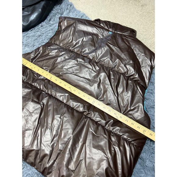 NWT Fabletics Oversized Puffer Vest XX/1X Cacao/Aqua Beach - Picture 5 of 9